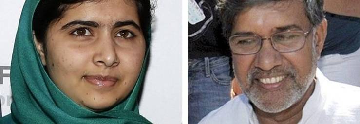 pn1 - PREMIO NOBEL PER LA PACE ALL'ATTIVISTA PAKISTANA MALADA E ALL'INDIANO KAILASH SATYARTHI