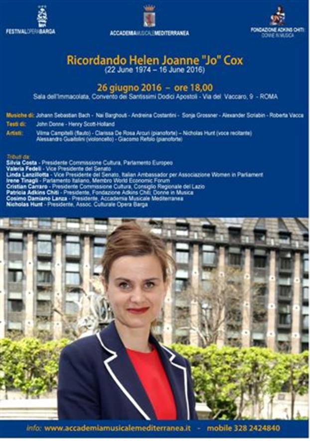 RICORDANDO 
 HELEN JOANNE "JO" COX 3 - RICORDANDO 
 HELEN JOANNE "JO" COX