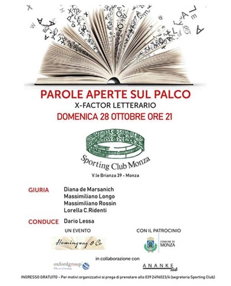 MONZA,
X-FACTOR LETTERARIO: TORNA IL CONCORSO DEGLI ASPIRANTI SCRITTORI 2 - MONZA,
X-FACTOR LETTERARIO: TORNA IL CONCORSO DEGLI ASPIRANTI SCRITTORI